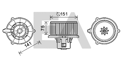 Electric Motor, interior blower (42A36011)