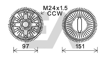 Fan Wheel, engine cooling (35C07D09)