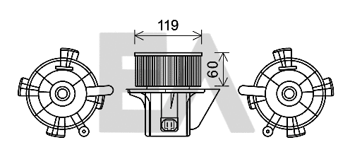 Electric Motor, interior blower (42A10011)