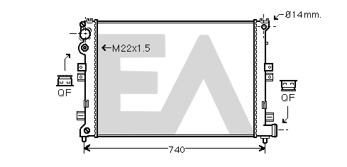 Radiator, engine cooling (31R10060)