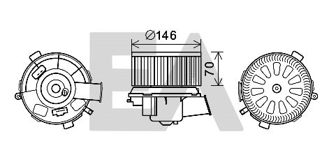 Electric Motor, interior blower (42A55009)