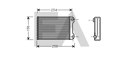 Heat Exchanger, interior heating (45C25019)