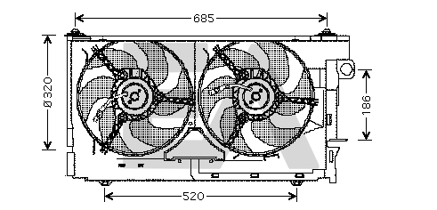 Fan, engine cooling (33V10003)