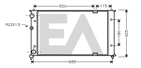 Radiator, engine cooling (31R77105)
