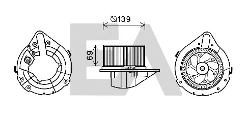 Electric Motor, interior blower (42A02003)