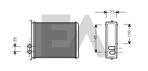 Heat Exchanger, interior heating (45C78008)