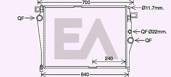Radiator, engine cooling (31R50108)