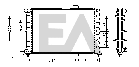 Radiator, engine cooling (31R03027)
