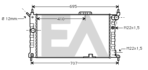 Radiator, engine cooling (31R54059)