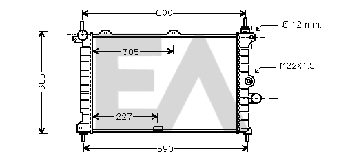 Radiator, engine cooling (31R54102)