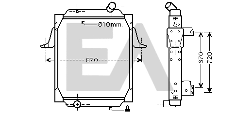 Radiator, engine cooling (31R59029)