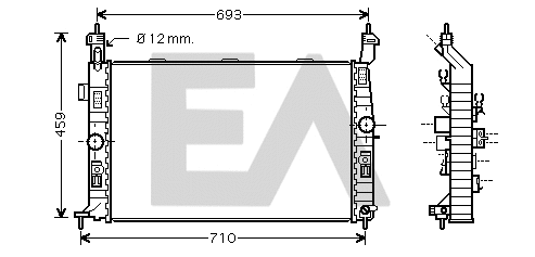 Radiator, engine cooling (31R54115)