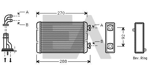 Heat Exchanger, interior heating (45C07009)