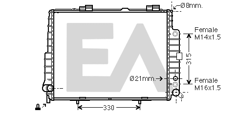 Radiator, engine cooling (31R50079)