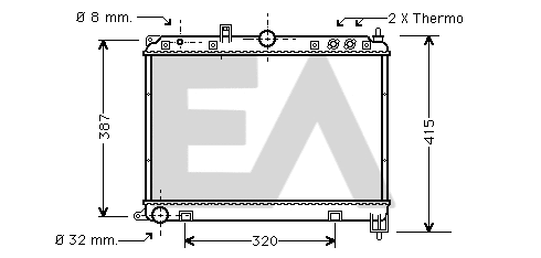 Radiator, engine cooling (31R05022)