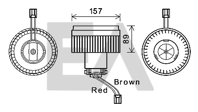 Electric Motor, interior blower (42A78004)