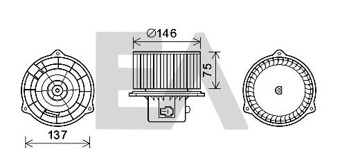 Electric Motor, interior blower (42A28010)