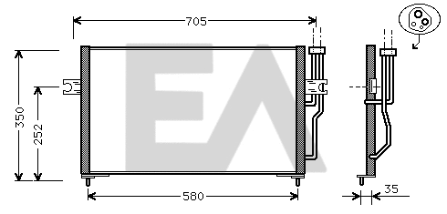 Condenser, air conditioning (30C78005)
