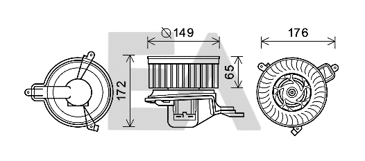 Electric Motor, interior blower (42A10003)