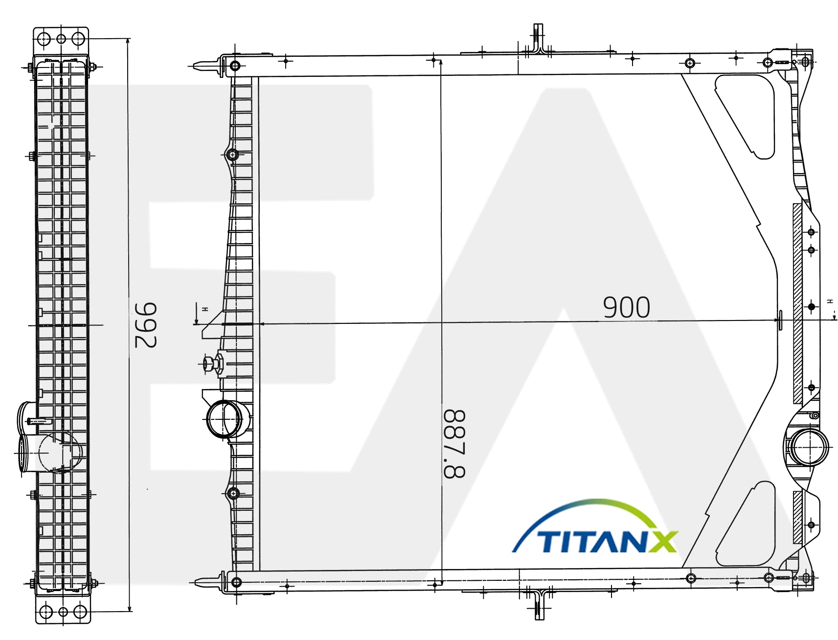 Radiator, engine cooling (31R76009T)