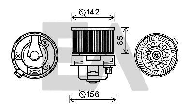 Electric Motor, interior blower (42A55003)
