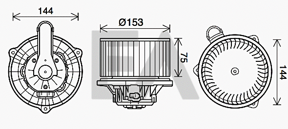 Electric Motor, interior blower (42A28022)