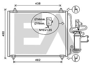 Condenser, air conditioning (30C60021)