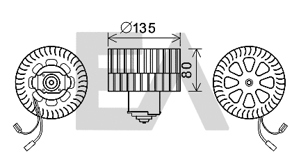Electric Motor, interior blower (42A54015)
