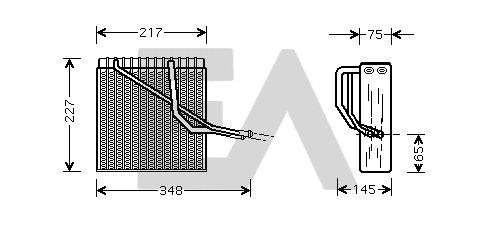 Evaporator, air conditioning (43B77002)