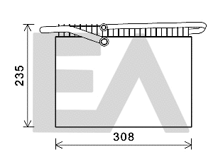 Evaporator, air conditioning (43B76001)