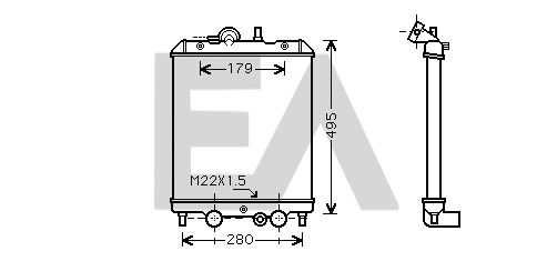 Radiator, engine cooling (31R57001)