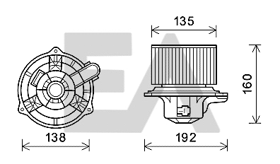 Electric Motor, interior blower (42A28025)