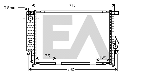 Radiator, engine cooling (31R07059)