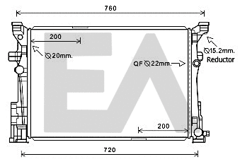 Radiator, engine cooling (31R50101)
