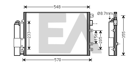 Condenser, air conditioning (30C60044)