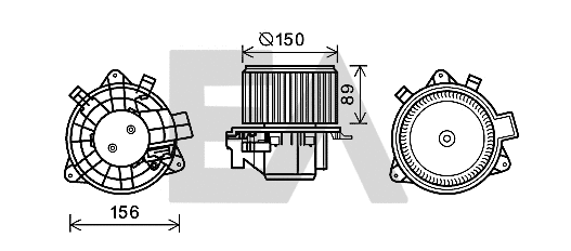 Electric Motor, interior blower (42A25002)