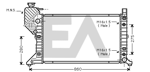 Radiator, engine cooling (31R50170)