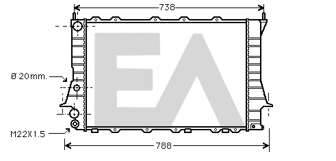 Radiator, engine cooling (31R02074)