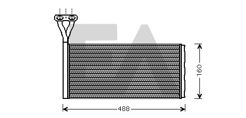 Heat Exchanger, interior heating (45C63002)