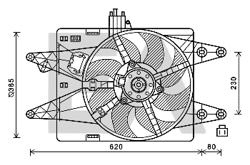 Fan, engine cooling (33V25099)