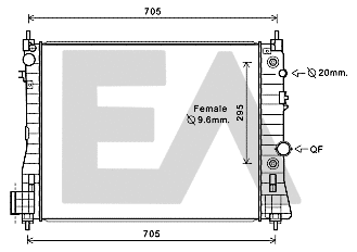 Radiator, engine cooling (31R54138)