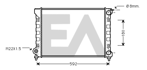 Radiator, engine cooling (31R77074)