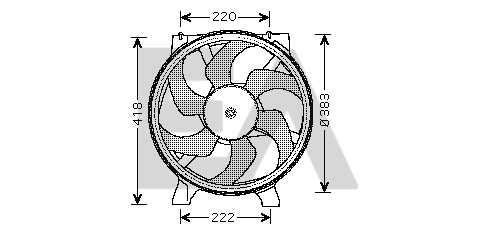 Fan, engine cooling (33V60002)