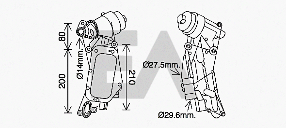 Oil Cooler, engine oil (37G54011)