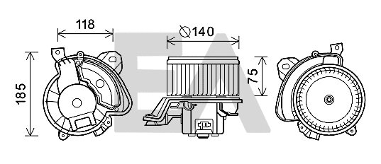 Electric Motor, interior blower (42A03001)