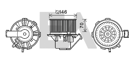 Electric Motor, interior blower (42A50032)