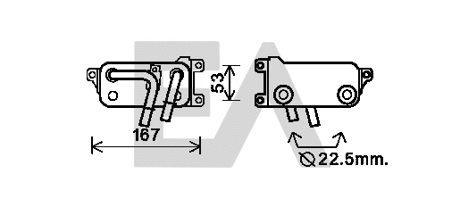 Oil Cooler, engine oil (37G07013)