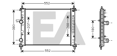 Radiator, engine cooling (31R25053)