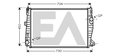 Radiator, engine cooling (31R03035)