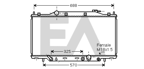 Radiator, engine cooling (31R26083)
